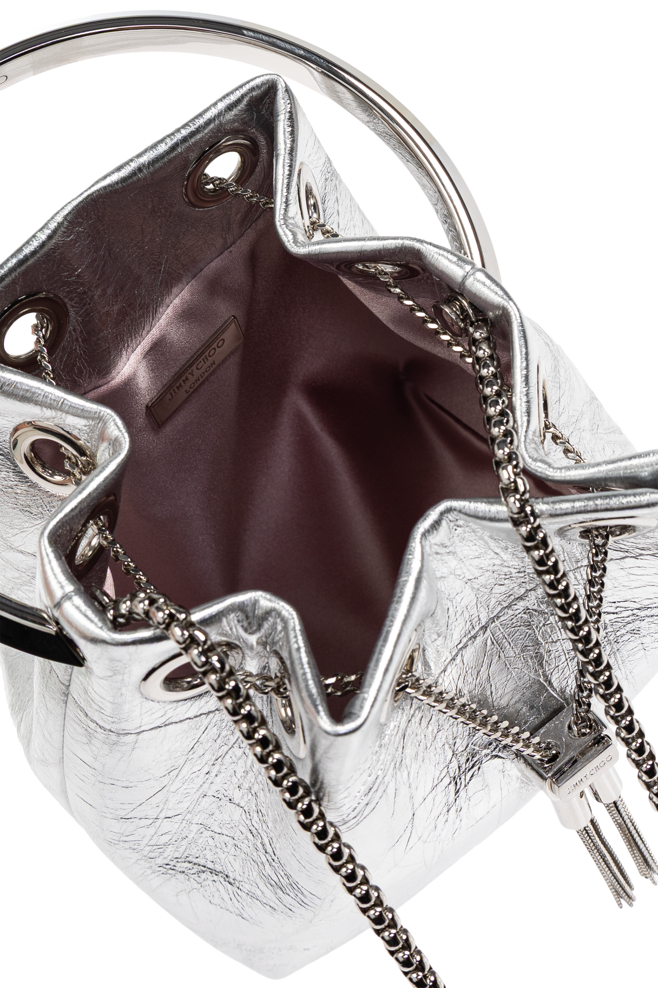 ハンドバッグ JIMMY CHOO Woman Handbag Silver BONBONTZZ SILVER/SILVER Jimmy Choo Handbag `Bon Bon` | Women's Bags | Vitkac